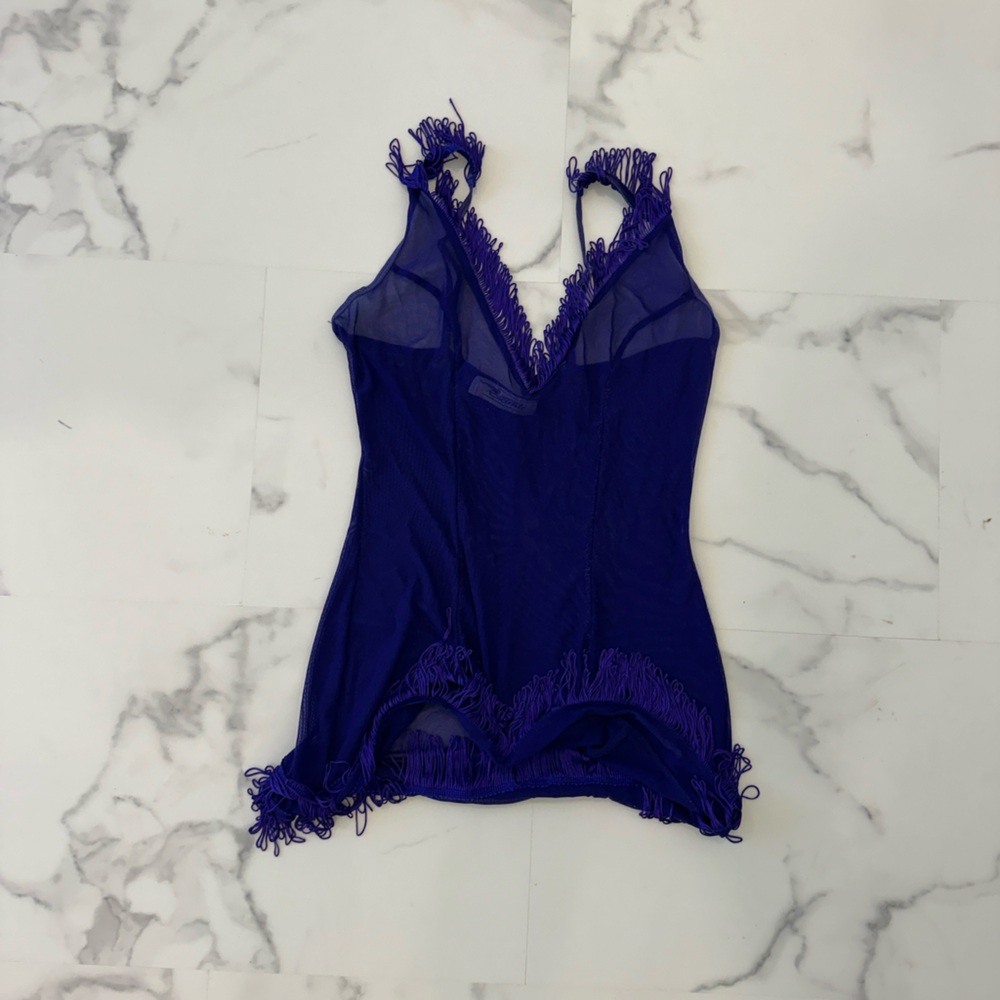 Purple Tassel Blouse Top